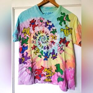RARE Vintage Grateful Dead 1995 Tye Dye Bear tee liquid blue size small 🐻💙💕